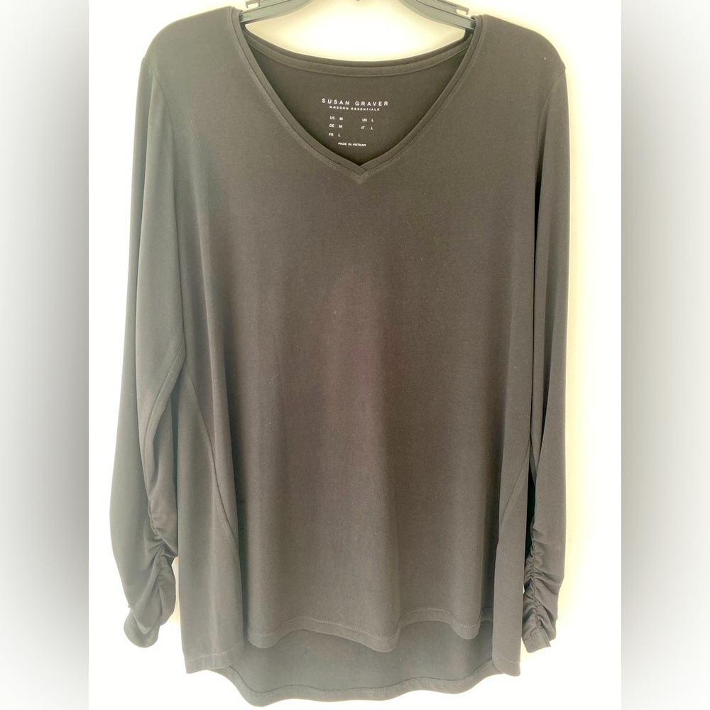 Susan Graver liquid knit long sleeve top